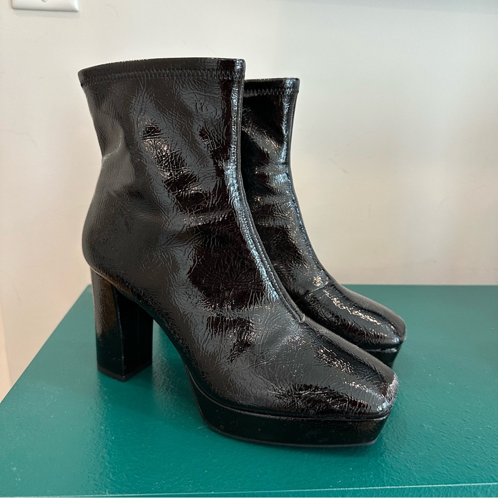 Black High Heel Ankle Boots